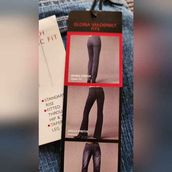 Gloria Vanderbilt Amanda Women's Tapered Leg Classic Fit Jeans 14 Short New - Picture 11 of 11